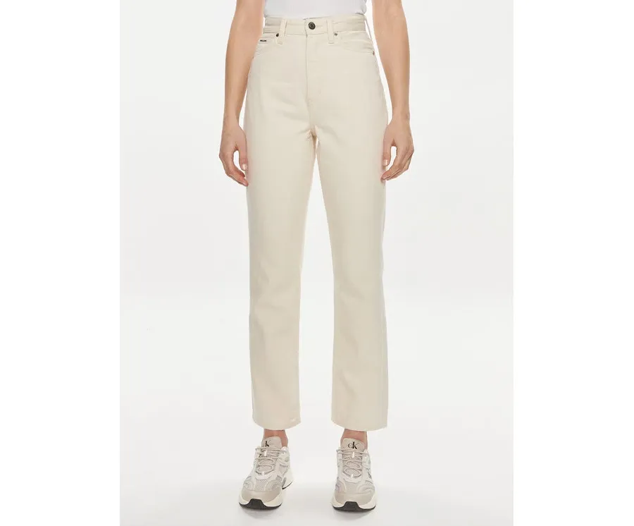 obrazek 1 Calvin Klein Jeansy K20K206573 Écru Slim Fit