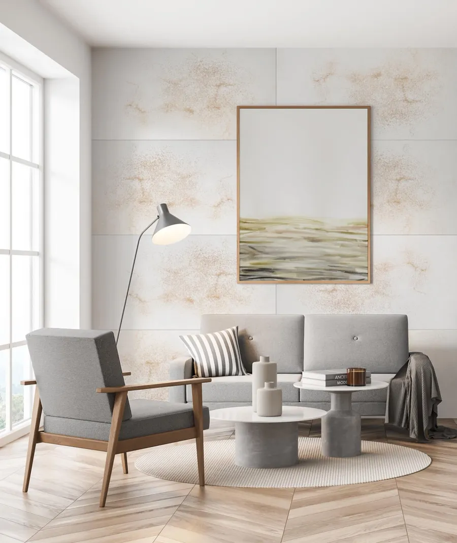 obrazek 1 100x50 cm DS - (biały złote kruszywo) - płyta beton architektoniczny ultralekka