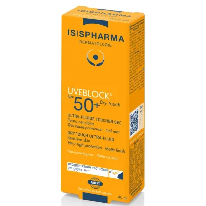 Zdjęcie Isispharma Uveblock SPF50+ - Ultralekki fluid dry touch bezbarwny 40ml Clear 40 ml