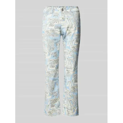 Zdjęcie Spodnie o kroju slim fit z nadrukiem na całej powierzchni model ‘CLAIRE’