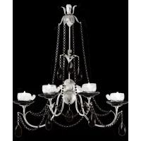 Zdjęcie Gustowny kinkiet z czarnymi kryształkami - Euro Lamp Art