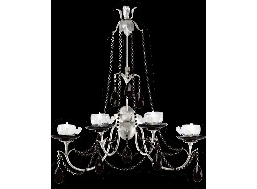 obrazek 1 Gustowny kinkiet z czarnymi kryształkami - Euro Lamp Art