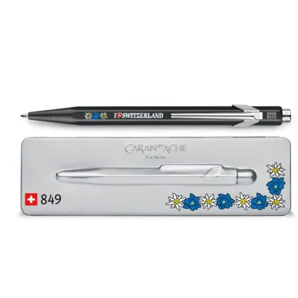 Zdjęcie Designerski długopis 849 Totally Swiss - Edelweiss black z etui