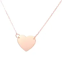 Picture Women's necklace with a heart-shaped pendant in rose gold