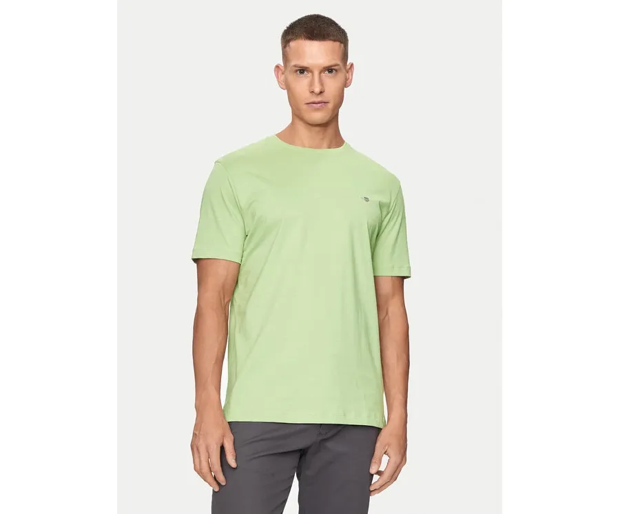 obrazek 1 Gant T-Shirt Shield 2003184 Zielony Regular Fit