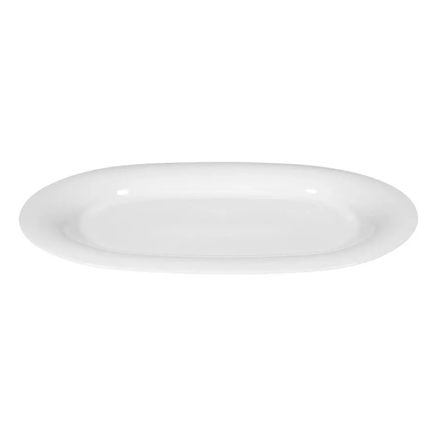 obrazek 3 Duży biały nowoczesny owalny półmisek z porcelany o nowoczesnym kształcie – Tettau