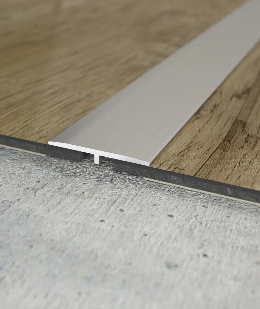obrazek 1 200 x 2,5 x 0,1 cm Minileiste - (tytanowy) - Minimalistyczna listwa aluminiowa łączeniowa międzypodłogowa - UL25X2-02