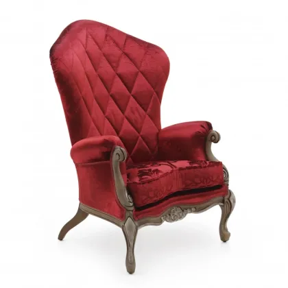 Zdjęcie Czerwony ekskluzywny fotel w stylu barokowym - Sevensedie