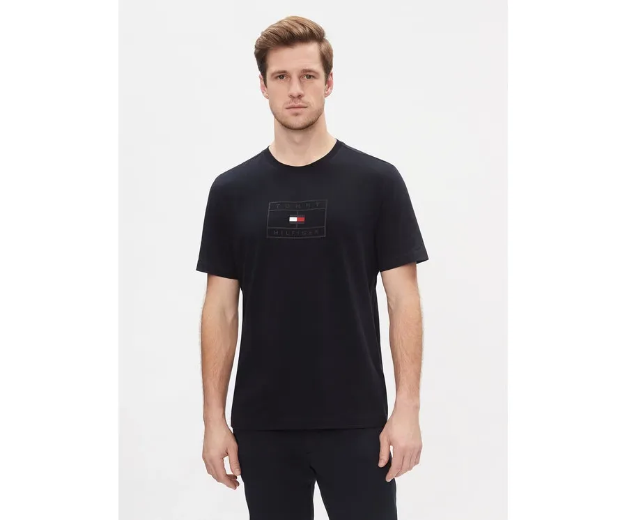 obrazek 1 Tommy Hilfiger T-Shirt Big Graphic S/S Tee MW0MW34204 Granatowy Regular Fit