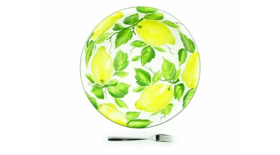 obrazek 1 Duża okrągła ręcznie malowana miska w stylu wiejskim - Le Ceramiche