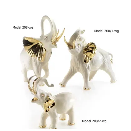 Picture Luxurious living room interior - beautiful ceramic elephants
