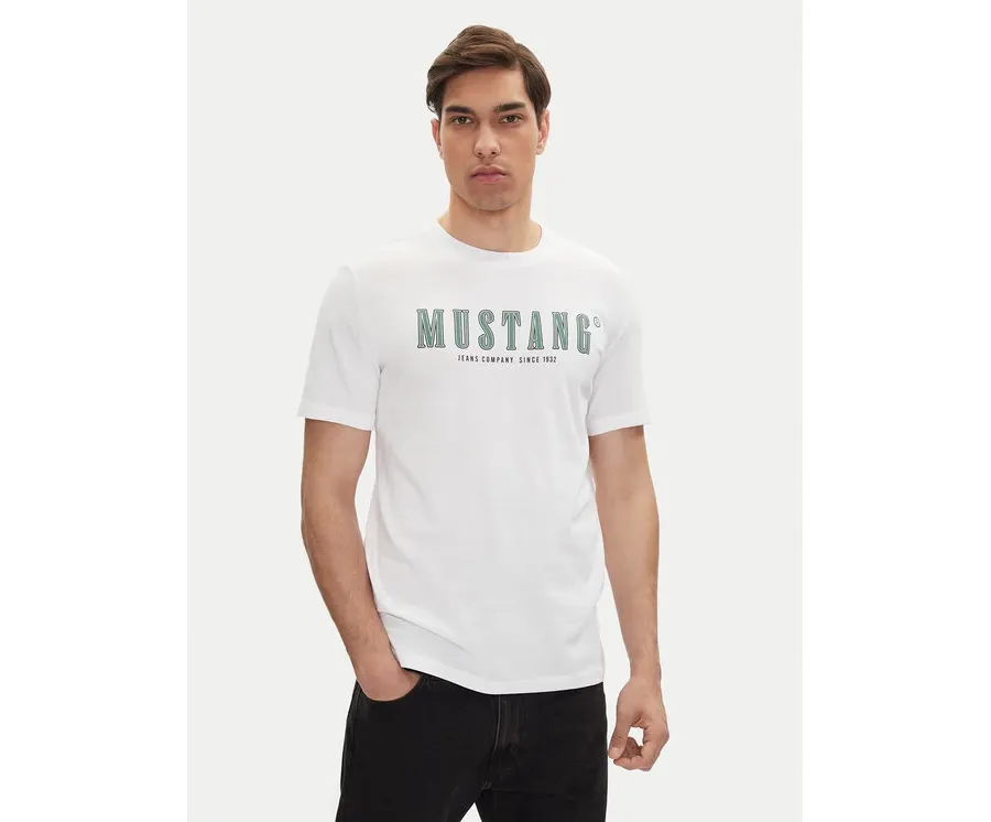 obrazek 1 Mustang T-Shirt Austin 1016281 Biały Regular Fit