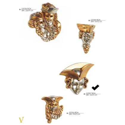 Picture Casanova mask with 4 curls - Valle d'oro Patchi