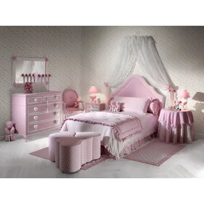Zdjęcie Piękna różowa komoda do pokoju dziewczęcego - Halley