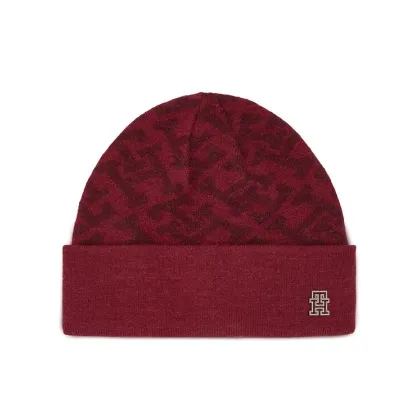 Zdjęcie Tommy Hilfiger Czapka Monogram All Over Beanie AW0AW15327 Czerwony