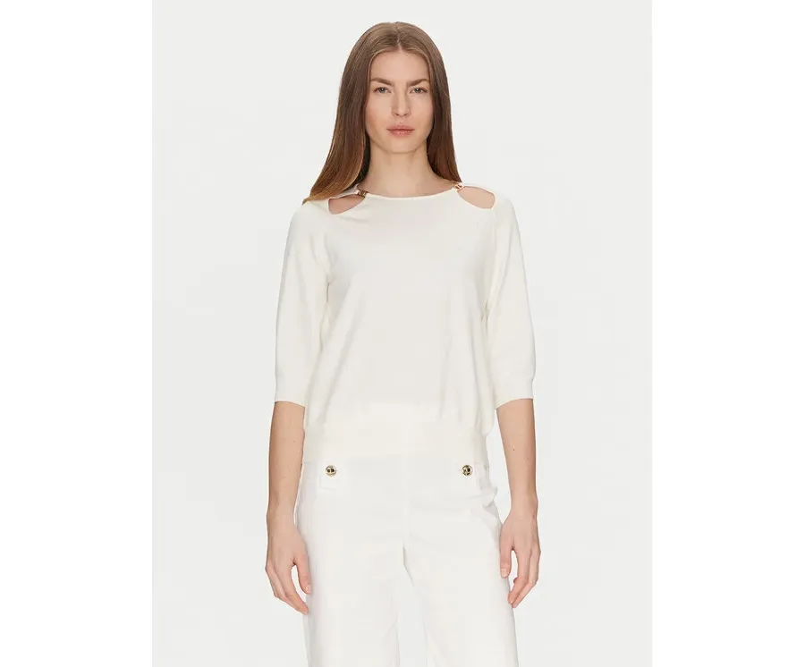 obrazek 1 TWINSET Sweter 251TP3490 Écru Loose Fit