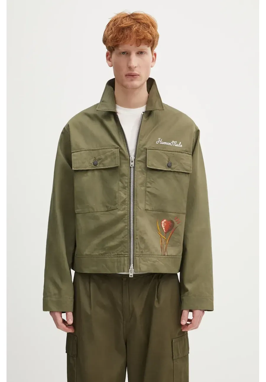 obrazek 1 Human Made kurtka bawełniana Military Jacket kolor zielony przejściowa HM29JK016