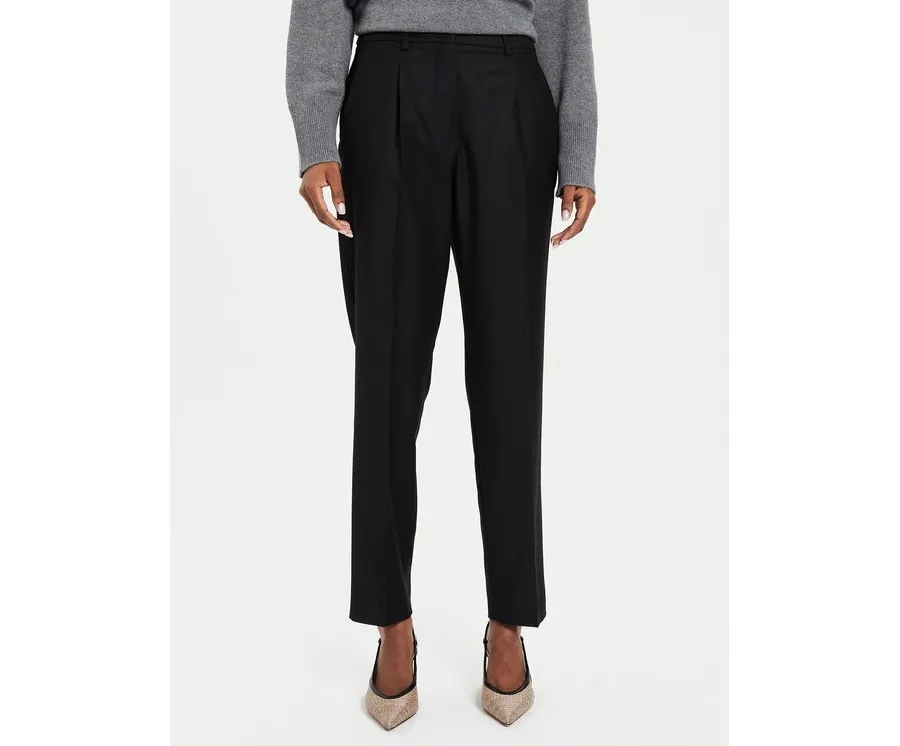 obrazek 1 Weekend Max Mara Spodnie materiałowe Caldaia 2425136132 Czarny Straight Fit