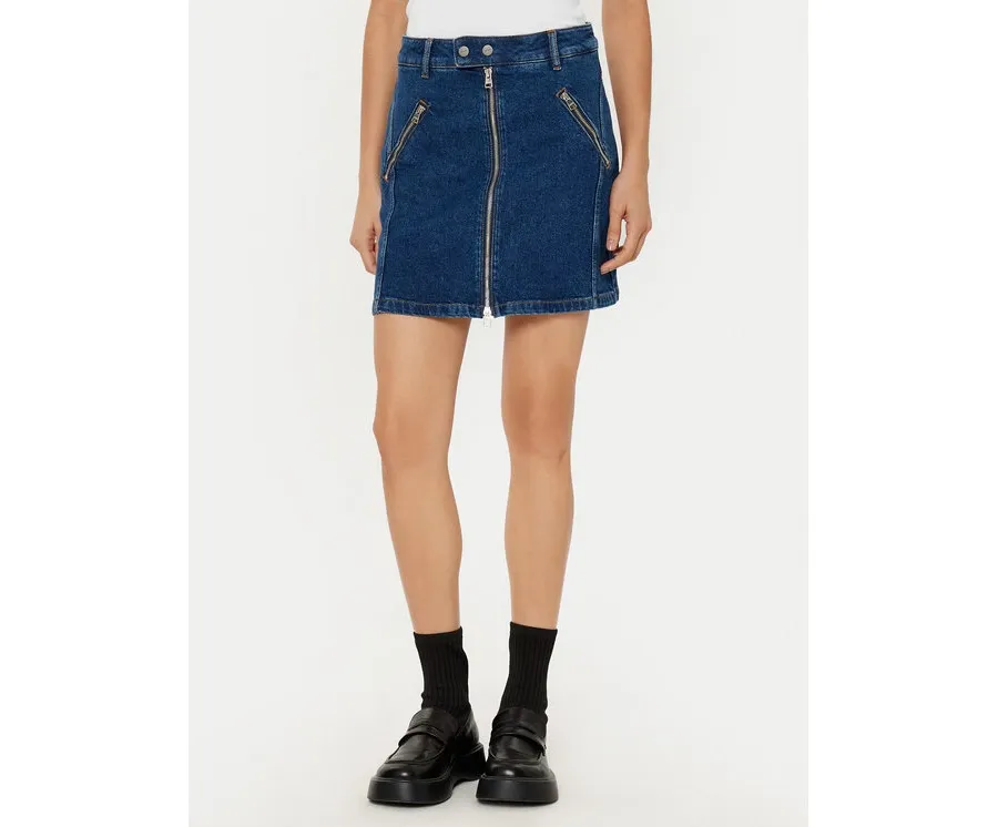 obrazek 1 HUGO Spódnica jeansowa mini Gavade 50530320 Niebieski Slim Fit