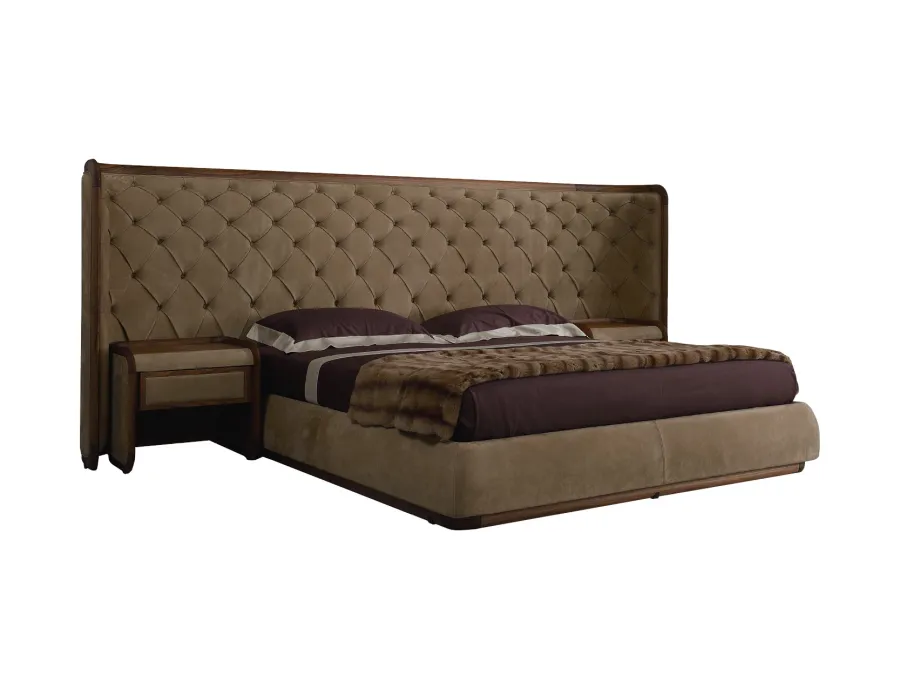 obrazek 2 Stylowe, designerskie łóżko z zagłówkiem, queen size - Ulivi Salotti