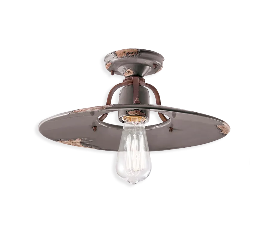 obrazek 9 Elegancka włoska lampa sufitowa-plafoniera retro