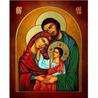 Picture Beautiful Simple Icon of the Holy Family 20x25 cm