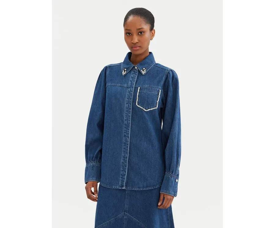 obrazek 1 Bruuns Bazaar Koszula jeansowa Bess BBW4231 Niebieski Regular Fit