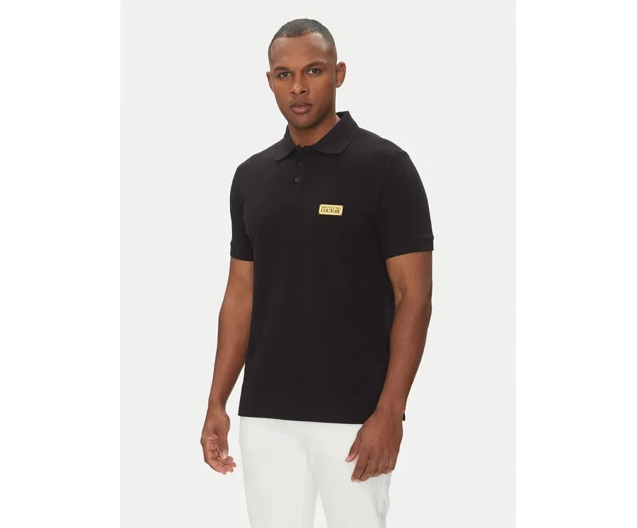 obrazek 1 Versace Jeans Couture Polo 78GAGT08 Czarny Regular Fit