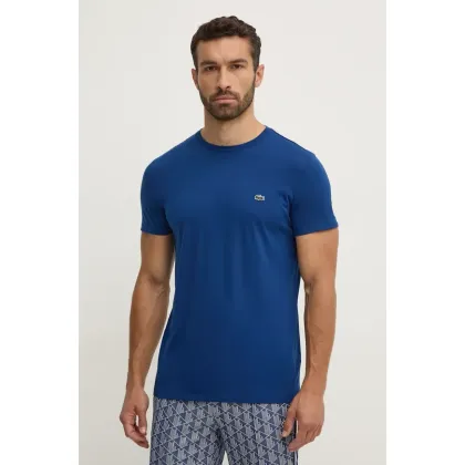 Zdjęcie Lacoste t-shirt bawełniany męski kolor niebieski gładki