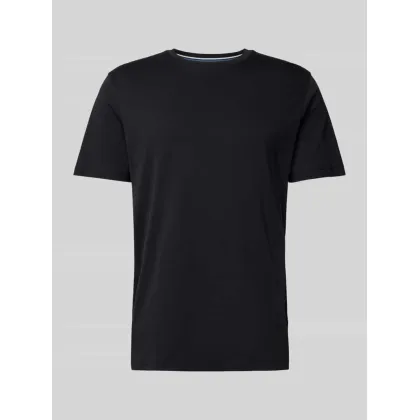 Zdjęcie T-shirt z prążkowanym okrągłym dekoltem