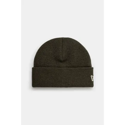 Zdjęcie New Era czapka z domieszką wełny SHORT CUFF KNIT kolor zielony 60565450