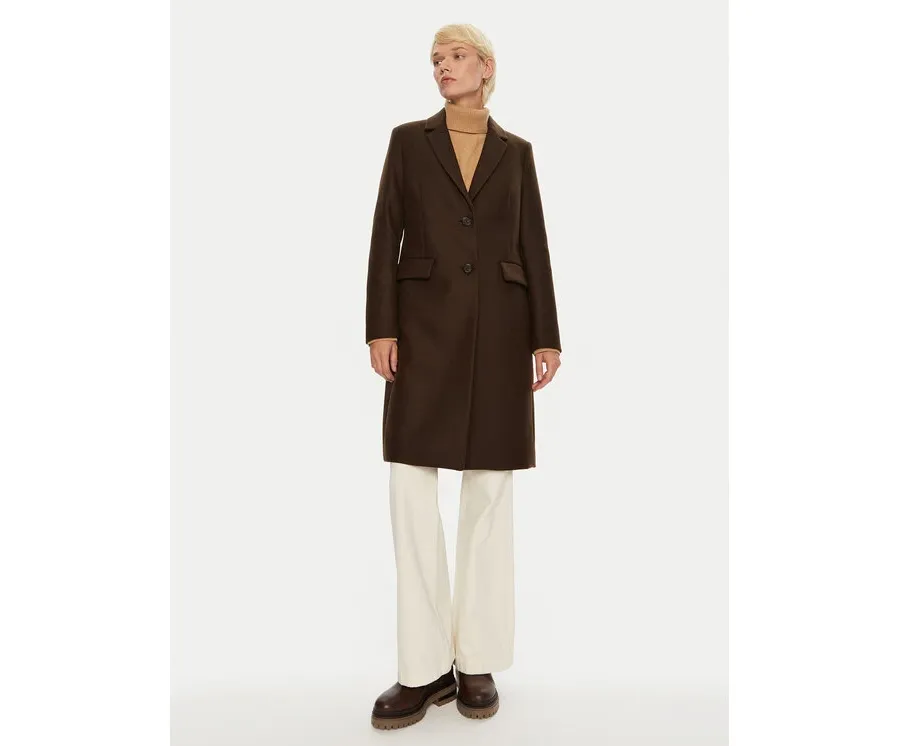 obrazek 1 Tommy Hilfiger Płaszcz wełniany WW0WW42738 Brązowy Regular Fit