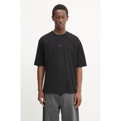 Zdjęcie Filling Pieces t-shirt bawełniany Boxy Embroidered kolor czarny z aplikacją 74413791861