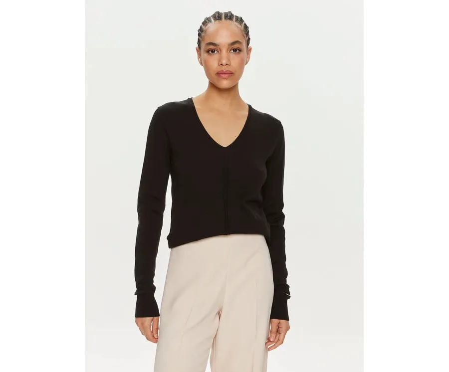 obrazek 1 Calvin Klein Sweter K20K207569 Czarny Regular Fit