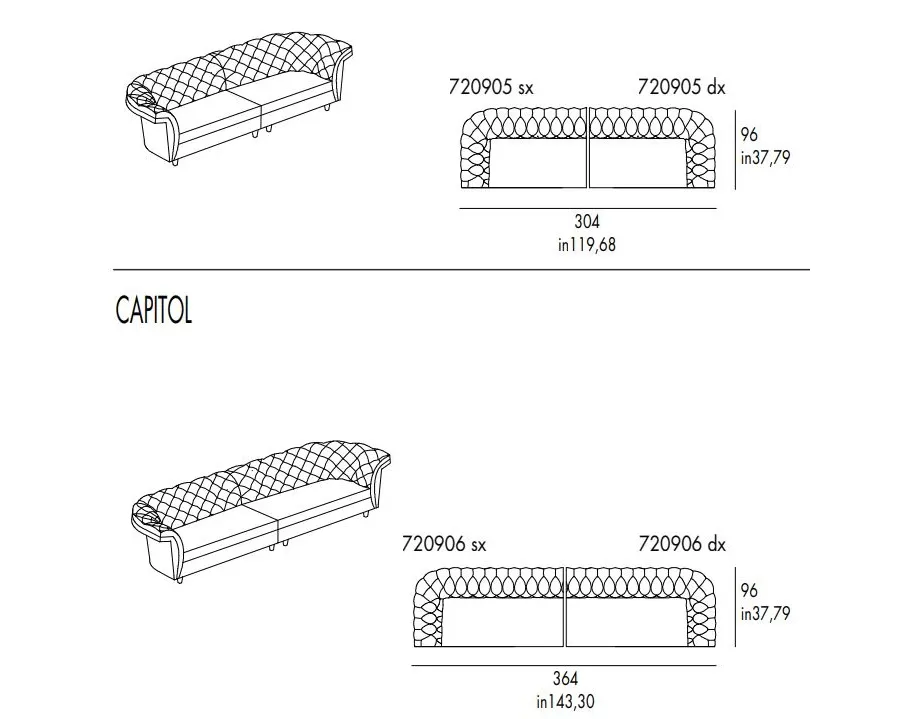 obrazek 3 Ekskluzywna sofa Capitol od marki Grilli
