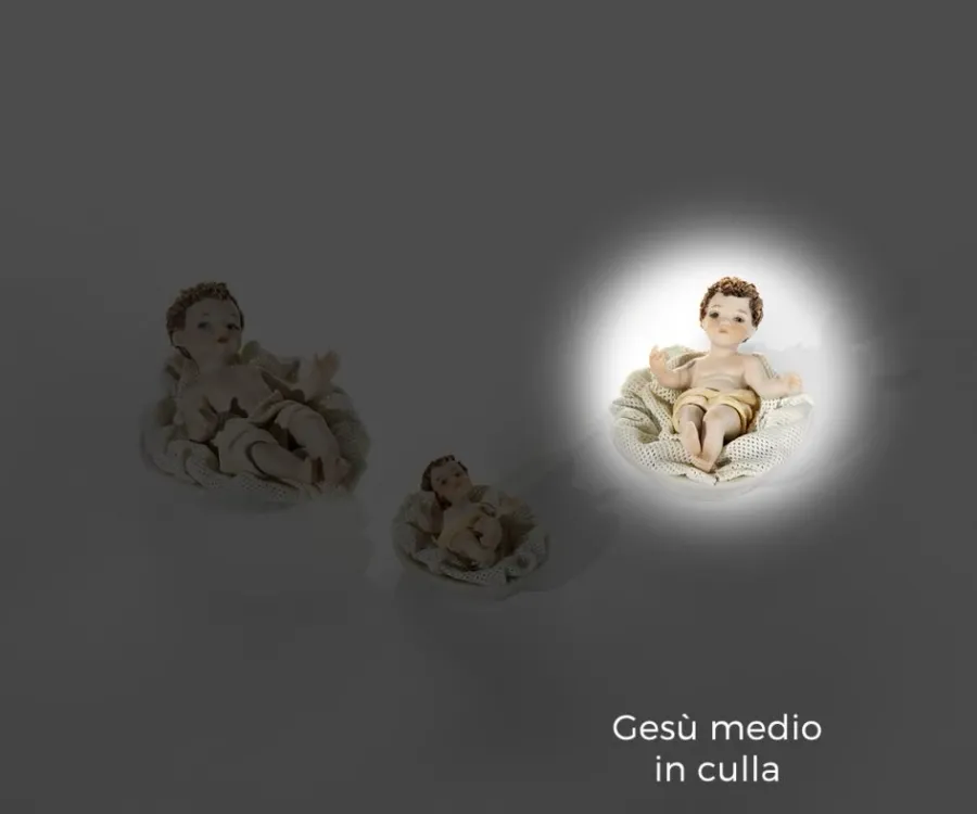 obrazek 1 Średniej wielkości porcelanowa figurka małego Jezusa - Sibania