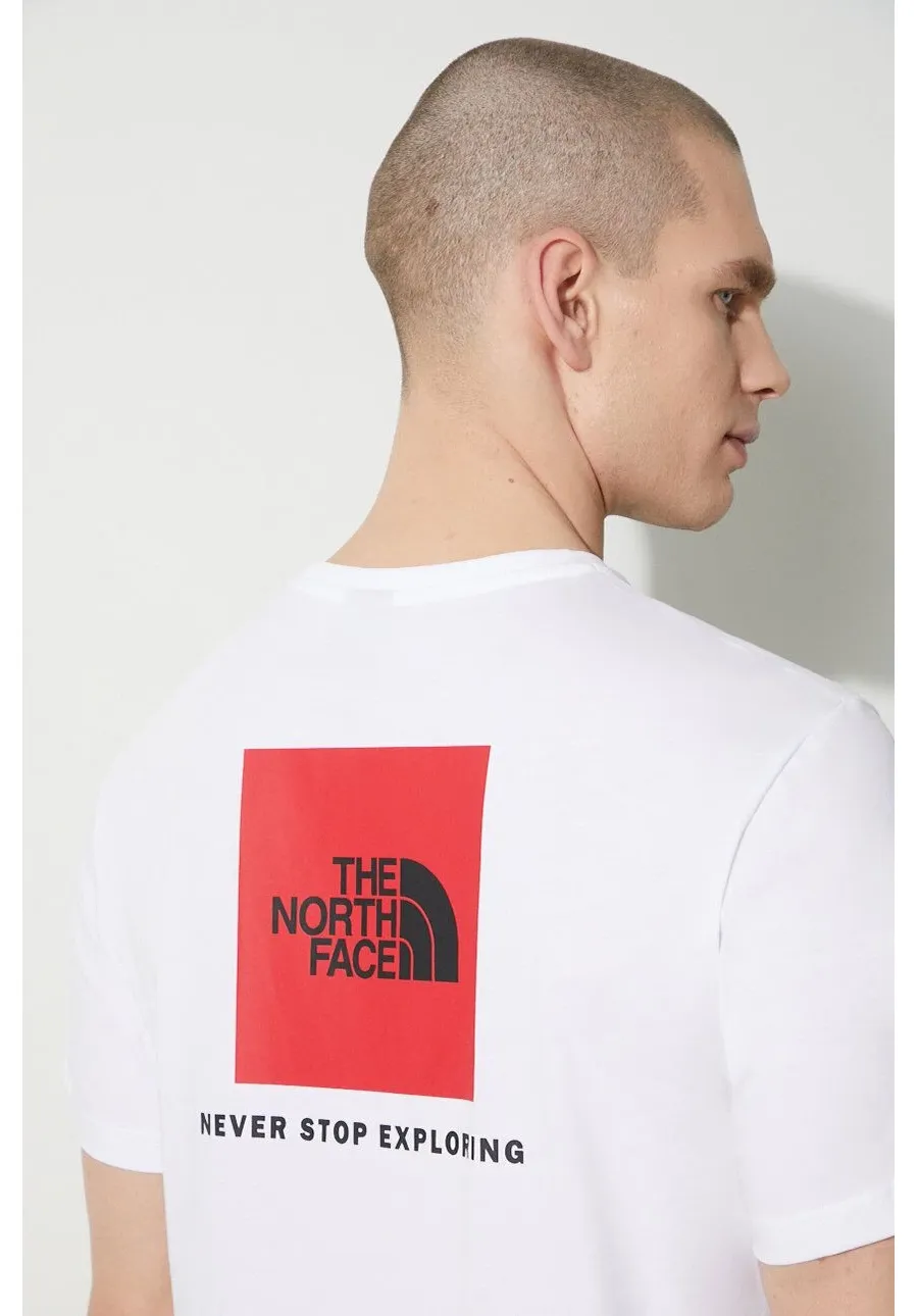 obrazek 1 The North Face t-shirt bawełniany M S/S Redbox Tee męski kolor biały z nadrukiem NF0A87NPFN41