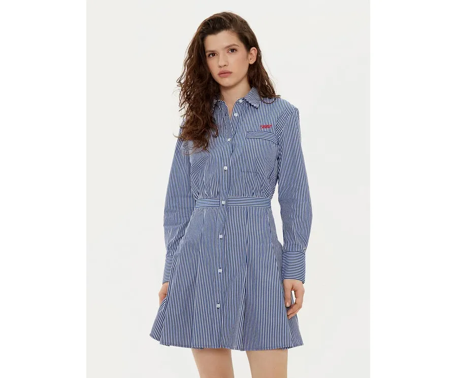 obrazek 1 Tommy Jeans Sukienka koszulowa DW0DW20470 Granatowy Regular Fit