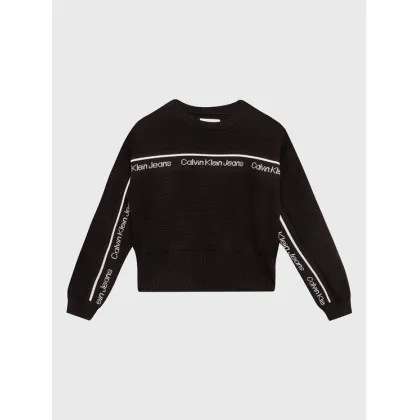 Zdjęcie Calvin Klein Jeans Sweter Logo Tape IG0IG01847 Czarny Regular Fit