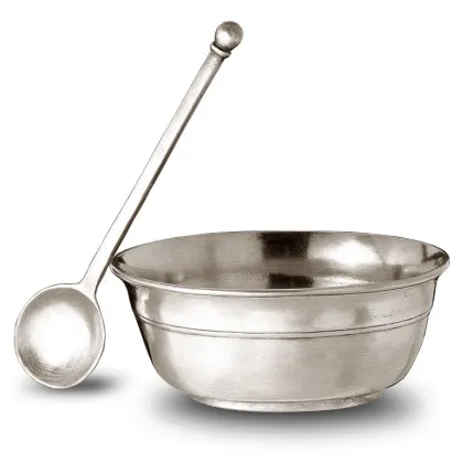 Picture Stylish sugar bowl made of pewter