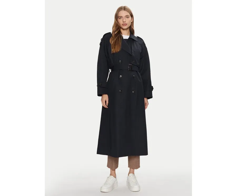 obrazek 1 Tommy Hilfiger Trencz WW0WW45918 Granatowy Oversize