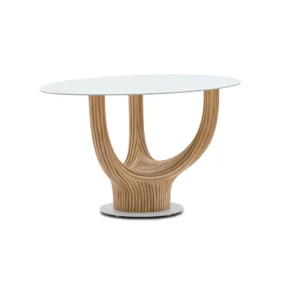 Picture A baobab-inspired coffee table made of rattan and steel for the living room