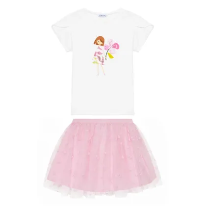 Zdjęcie Mayoral Komplet t-shirt i spódniczka 3946 Różowy Regular Fit