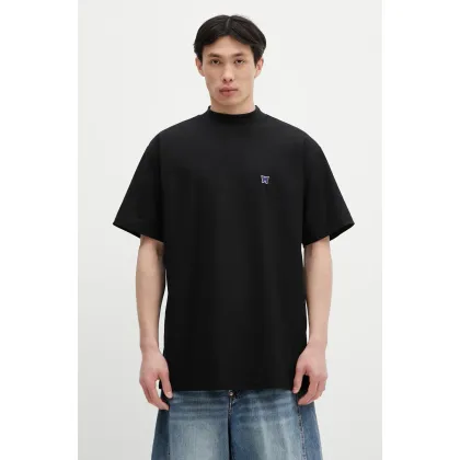 Zdjęcie Needles t-shirt S/S Mock Neck męski kolor czarny gładki QV353