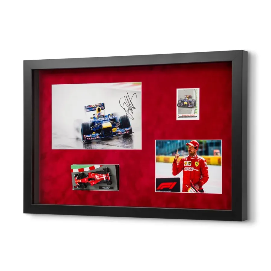 obrazek 1 Kolaż dla miłośnika motoryzacji i F1 - Sebastian Vettel / certyfikowany autograf