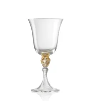 Picture Decorative white wine glass, Murano glass