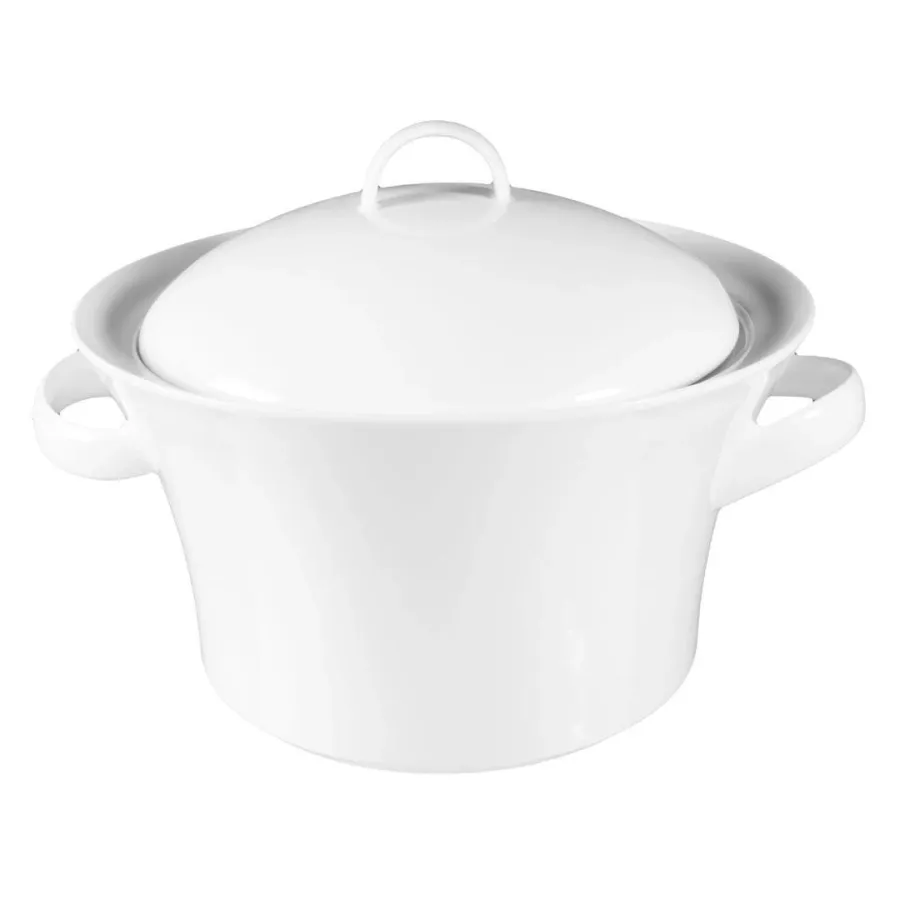 obrazek 1 Duża biała porcelanowa waza z pokrywką z Niemiec - Tettau