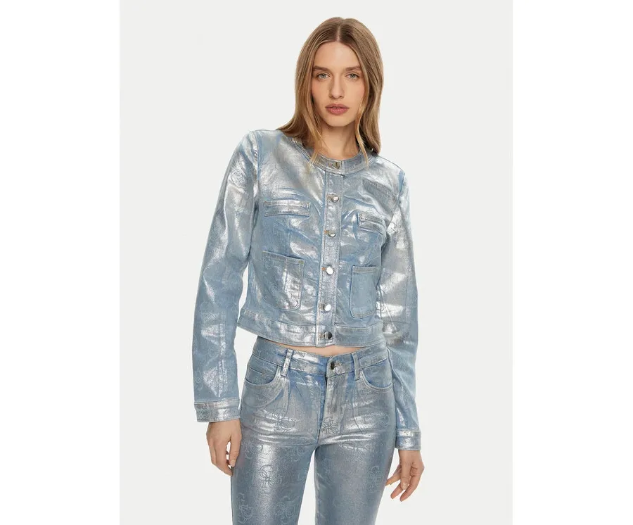 obrazek 1 Guess Kurtka jeansowa W5RN 11D5JS1 Niebieski Regular Fit
