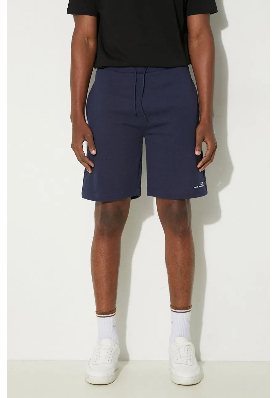 obrazek 1 A.P.C. szorty bawełniane Item Short kolor granatowy COEAS.H10148-DARKNAVY