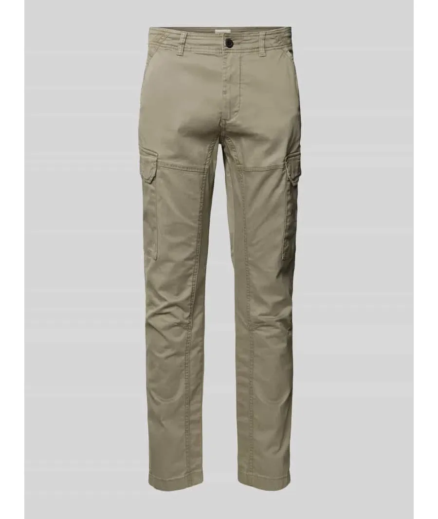 obrazek 1 Spodnie cargo o kroju slim fit z wpuszczanymi kieszeniami